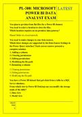PL-300&colon; MICROSOFT  POWER BI DATA  ANALYST EXAM QUESTIONS AND ANSWERS 2026