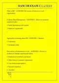 OAM 330 EXAM 1 QUESTIONS AND ANSWERS 2026