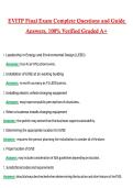 EVITP Final Exam Actual 2026 &sol; 2027 Questions with Verified Answers Grade A&plus; Guarantee