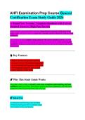 AHFI Examination Prep Course Study Guide 2026&sol;2027 COMPLETE QUESTIONS WITH VERIFIED ANSWERS &vert;&vert; GUARANTEED PASS