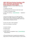 ANCC FNP Exam Review Questions LEIK part 1 Questions and Answers &lpar;Top Grade Assured&rpar; 2026