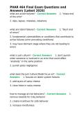 PHAR 464 Final Exam Questions and Answers &lpar;Latest 2026&rpar;&period;