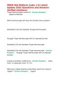 MEEN 464 Midterm &lpar;Labs 1-5&rpar; Latest Update 2026 &lpar;Questions and Answers-Verified solutions&rpar;
