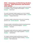 WGU - Assessing and Monitoring Student Learning - D659 Questions and Answers 2026 Update