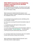 WGU D659 Assessing and monitoring student Learning Q & As &lpar;Verified Answers&rpar; 2026