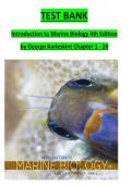 Test Bank for Introduction to Marine Biology 4th Edition &ndash; Questions & Verified Answers &vert; Latest Update 2026 Exam Prep &vert; Graded A&plus; &vert; 100&percnt; Pass Guarantee