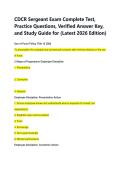 CDCR Sergeant Exam Complete Test&comma;  Practice Questions&comma; Verified Answer Key&comma;  and Study Guide for &lpar;Latest 2026 Edition&rpar; 