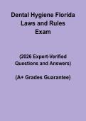 Dental Hygiene Florida Laws and Rules Exam Questions 2026 &vert; Study & Practice Guide