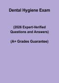 Dental Hygiene Exam Questions and Answers 2026 &vert; Study & Practice Guide