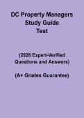 DC Property Managers Exam Study Guide 2026 &vert; Questions & Practice Guide