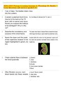 2026&sol;2027 Portage Learning Anatomy & Physiology II&colon; Module 7 Exam Questions and answers &lpar;graded A&plus;&rpar;