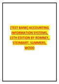 &lbrack;TEST BANK&rsqb; ACCOUNTING  INFORMATION SYSTEMS&comma;  15TH EDITION BY ROMNEY&comma;  STEINBART&comma; SUMMERS&comma;  WOOD