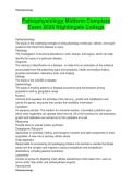 Pathophysiology Midterm Complete  Exam 2026 Nightingale College 