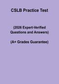 CSLB Practice Test Questions and Answers 2026 &vert; Contractor Exam Study Guide