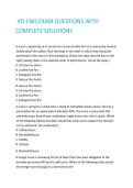 ATI CMS EXAM QUESTIONS WITH COMPLETE SOLUTIONS