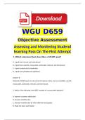 WGU D659 Objective Assessment 2026 &vert; Full Exam with Verified Answers