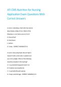 ATI CMS Nutrition for Nursing Application Exam Questions With Correct Answers 