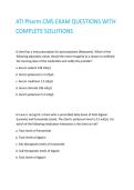 ATI Pharm CMS EXAM QUESTIONS WITH COMPLETE SOLUTIONS