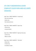 ATI CMS FUNDAMENTALS EXAM COMPLETE QUESTIONS AND ACCURATE ANSWERS 