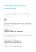 Pharm CMS practice questions with complete solutions 