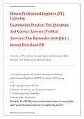 Illinois Professional Engineer PE Exam Questions & Answers 2026 Study Guide Prep