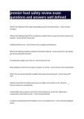 premier food safety review exam questions and answers well defined 