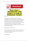 D842 TASK 2 TECHNOLOGY AND ETHICS&colon; A LOOK AT EMERGING TRENDS