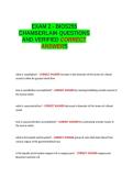 EXAM 2 - BIOS255 CHAMBERLAIN QUESTIONS AND VERIFIED CORRECT ANSWERS LATEST 2026-2027- 100- GUARANTEED PASS GADE A&plus;&period;docx