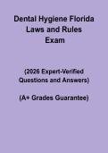 Dental Hygiene Florida Laws and Rules Exam Questions 2026 &vert; Study & Practice Guide