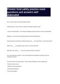 Premier food safety practice exam questions and answers well elaborated