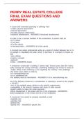 PERRY REAL ESTATE COLLEGE FINAL EXAM QUESTIONS AND ANSWERS