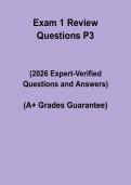 Exam 1 Review Questions P3 2026 &vert; Study & Practice Guide
