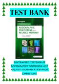 Test Bank Bontrager&rsquo;s Textbook of Radiographic Positioning and Related Anatomy 9th Edition by Lampignano Complete Exam Questions and Answers A&plus;