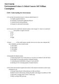 Test Bank Environmental Science A Global Concern 16th Edition by William Cunningham Complete Exam Questions and Answers  A&plus;