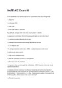 NATE A&sol;C Exam &num;1 Updated &lpar;2026&sol;2027&rpar; Questions with Detailed Verified Answers