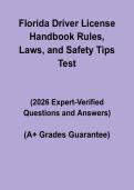 Florida Driver License Handbook Exam 2026 &vert; Rules&comma; Laws & Safety Tips