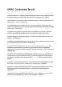 HVAC Contractor Test 6 2026&sol;2027  Questions and Verified Solutions  