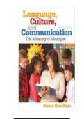 Test Bank Language Culture and Communication 7th Edition by Nancy Bonvillain Complete Exam Questions and Answers A&plus;