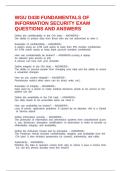 WGU D430 FUNDAMENTALS OF INFORMATION SECURITY EXAM QUESTIONS AND ANSWERS