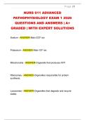 NURS 611 ADVANCED  PATHOPHYSIOLOGY EXAM 1 2026  QUESTIONS AND ANSWERS &vert; A&plus;  GRADED &vert; WITH EXPERT SOLUTIONS