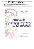TEST BANK for Health Assessment in Nursing&comma; 7th Edition by Weber and Kelley &vert;Chapters 1-34