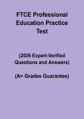 FTCE certification test bank practice exam PDF