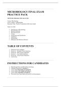 microbiology exam practice pack