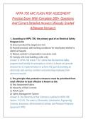 NFPA 70E ARC FLASH RISK ASSESSMENT Practice Exam With Complete 200&plus; Questions And Correct Detailed Answers &vert;Already Graded A&lpar;Newest Version&excl;&rpar;