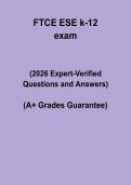FTCE ESE K-12 Exam 2026 &vert; Exceptional Student Education Study Guide