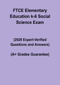 FTCE Elementary Education K-6 Social Science Exam 2026 &vert; Study & Practice Guide