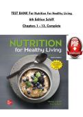 Nutrition for Healthy Living 5th Edition by Wendy Schiff &ndash; Complete Test Bank Questions&comma; Answers & Rationales &lpar;All Chapters&comma; ISBN&colon; 9781260092196&comma; Verified Original&comma; A&plus; Study Resource&rpar;