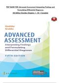 Advanced Health Assessment&colon; Interpreting Findings and Formulating Differential Diagnoses 5th Edition &ndash; Complete Test Bank Questions&comma; Answers & Rationales &lpar;All Chapters&comma; ISBN&colon; 9781719645935&comma; Verified Original&comma; A&plus; Study Resource&rpar;
