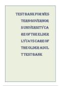 Test bank Care of the Older Adult C475 WGU &ndash; Complete Exam Questions & Answers