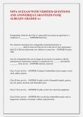 NFPA 10 EXAM WITH VERIFIED QUESTIONS  AND ANSWERS&vert;&vert; GUARANTEED PASS&vert;&vert;  ALREADY GRADED A&plus;